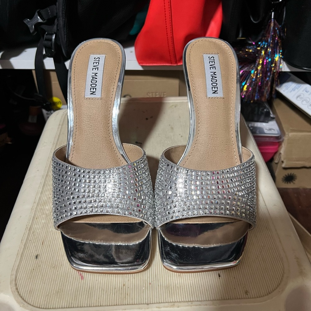 Steve Madden rhinestone heel